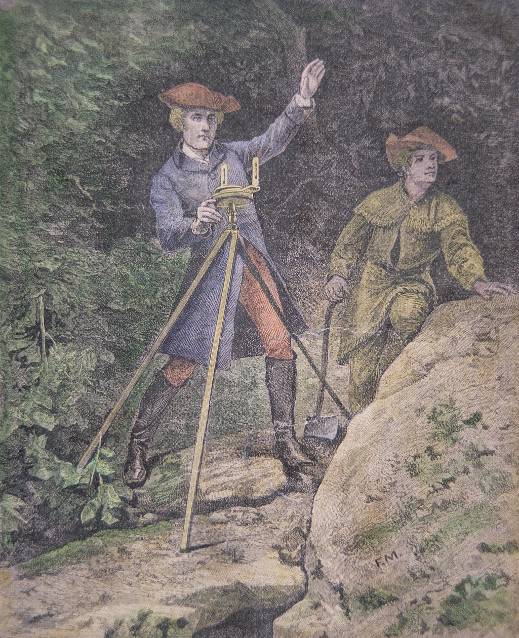 George Washington as a surveyor in Virginia, aged 21 by American School