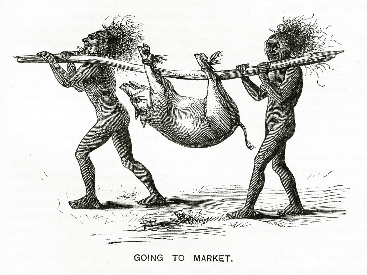 Going to Market, Illustration from Appletons Journal, May 4, 1872 by American School