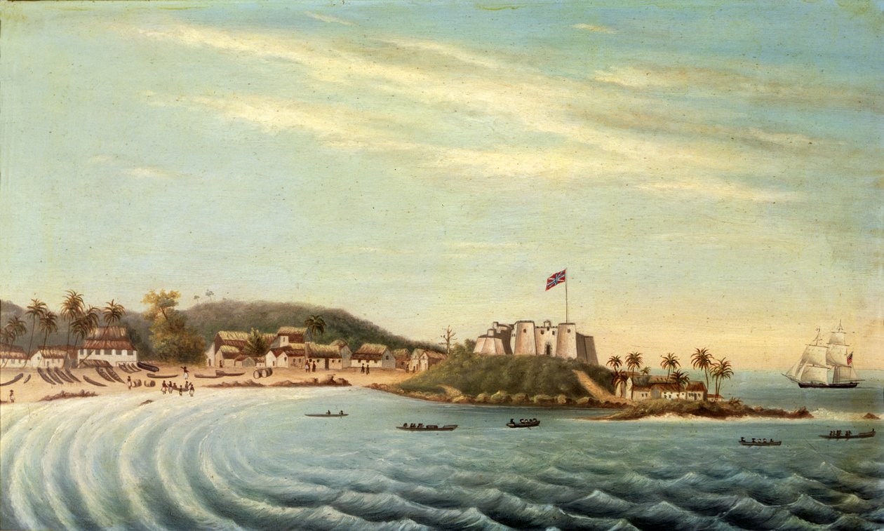 Herald Brig Entering Dixcove, Gold Coast, Africa by American School