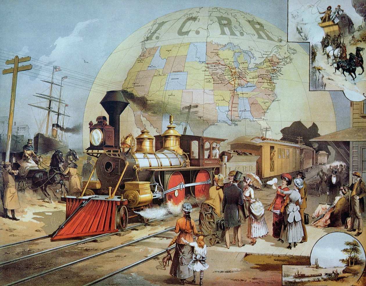 Illinois Central Railroad, c.1886 by American School