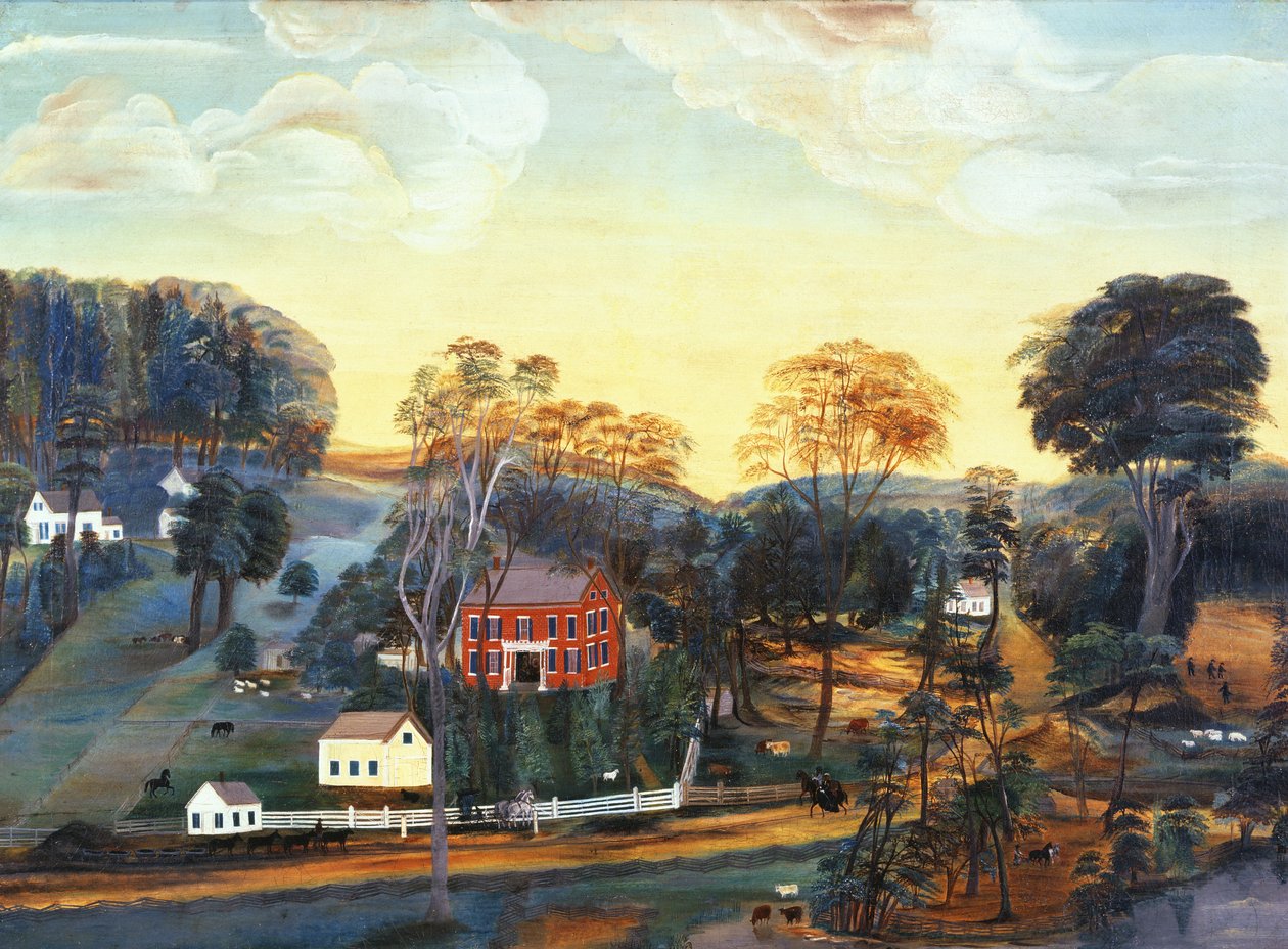 Isaac Powers Farm and Mine, c.1800 by American School