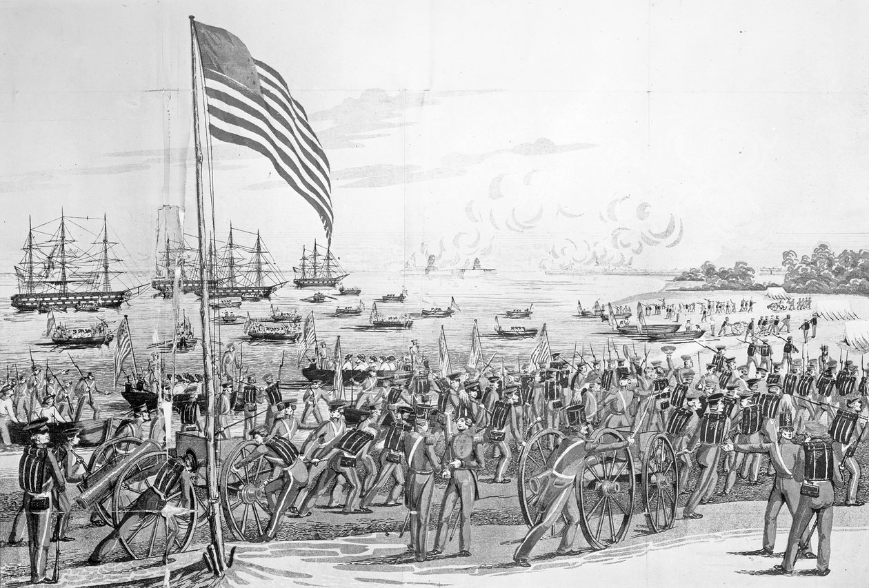 Landing of the Troops at Vera Cruz, Mexico, 9th March 1847, from 