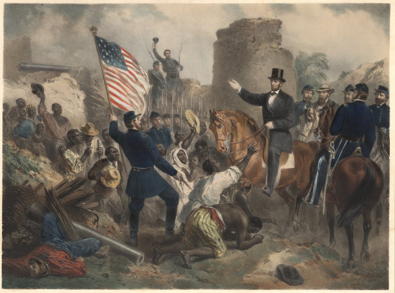 Lincoln in City Point by American School