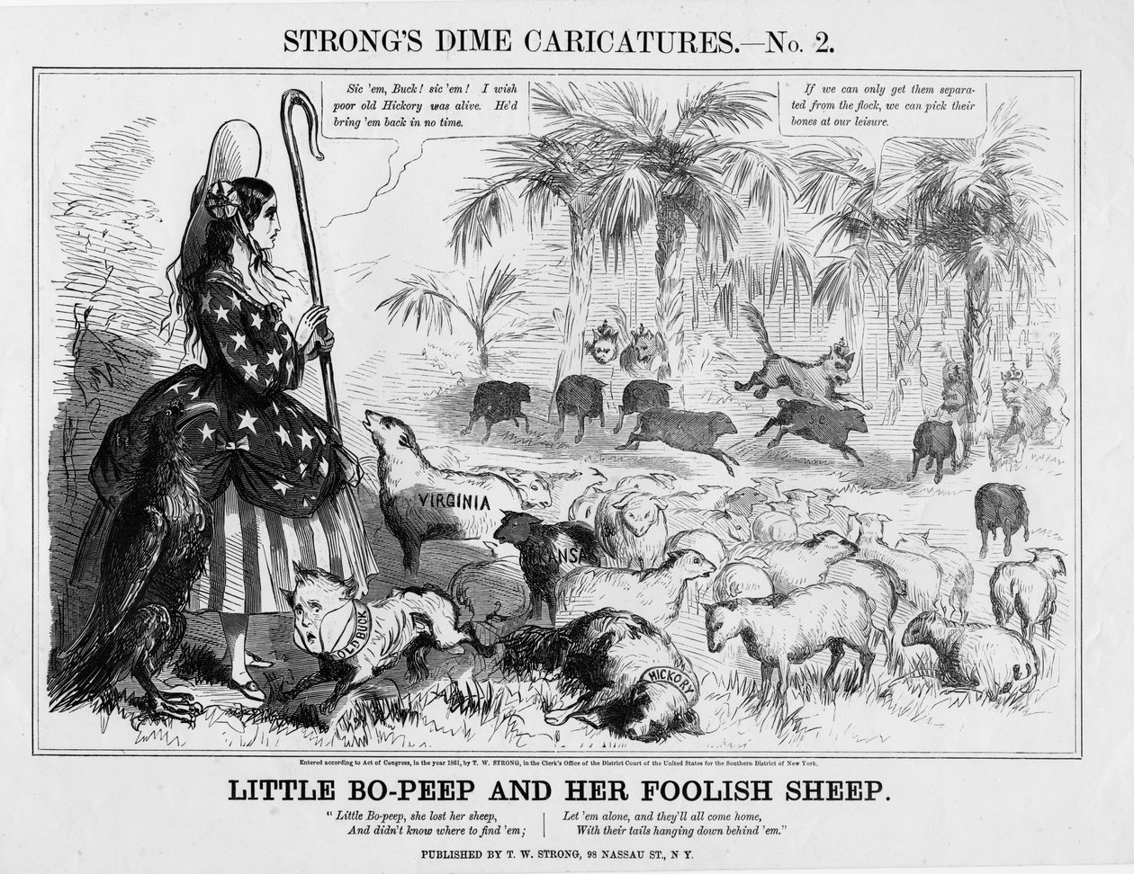 Little Bo-Peep and her foolish sheep by American School