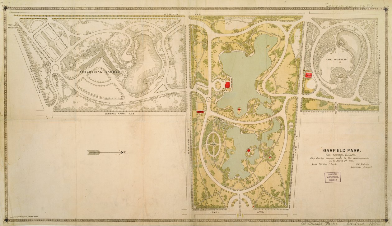 Map of Garfield Park, Chicago, Illinois by American School