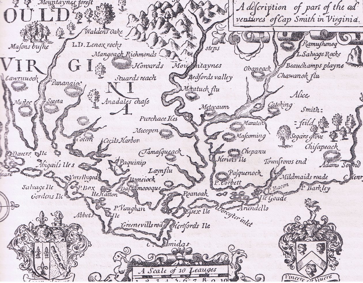 Map of Virginia, illustration from Cassell