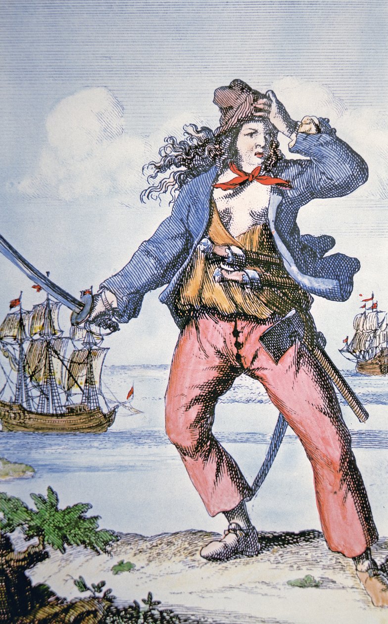 Mary Read, female pirate by American School