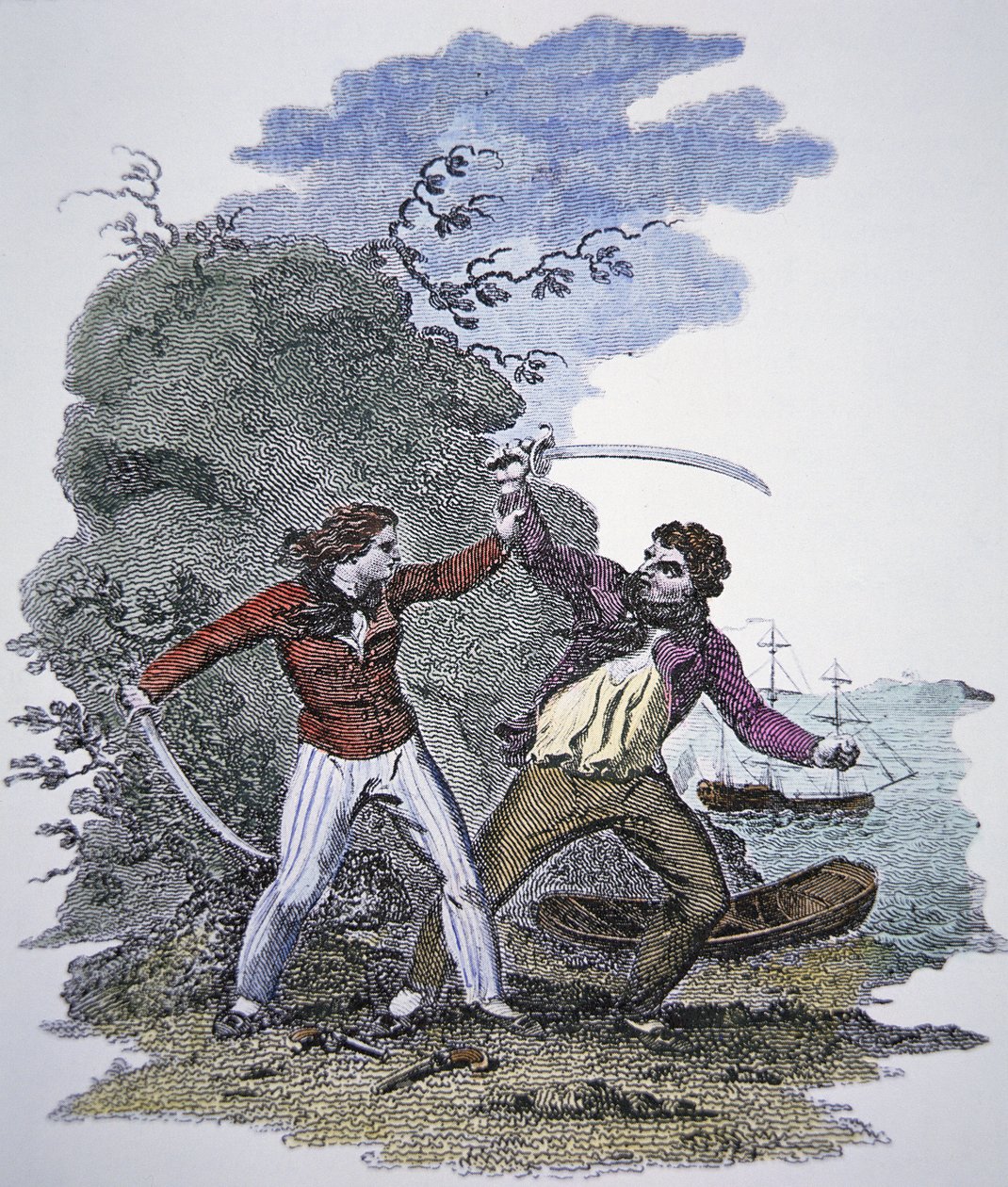 Mary Read Fights Another Pirate to Save Her Male Lover