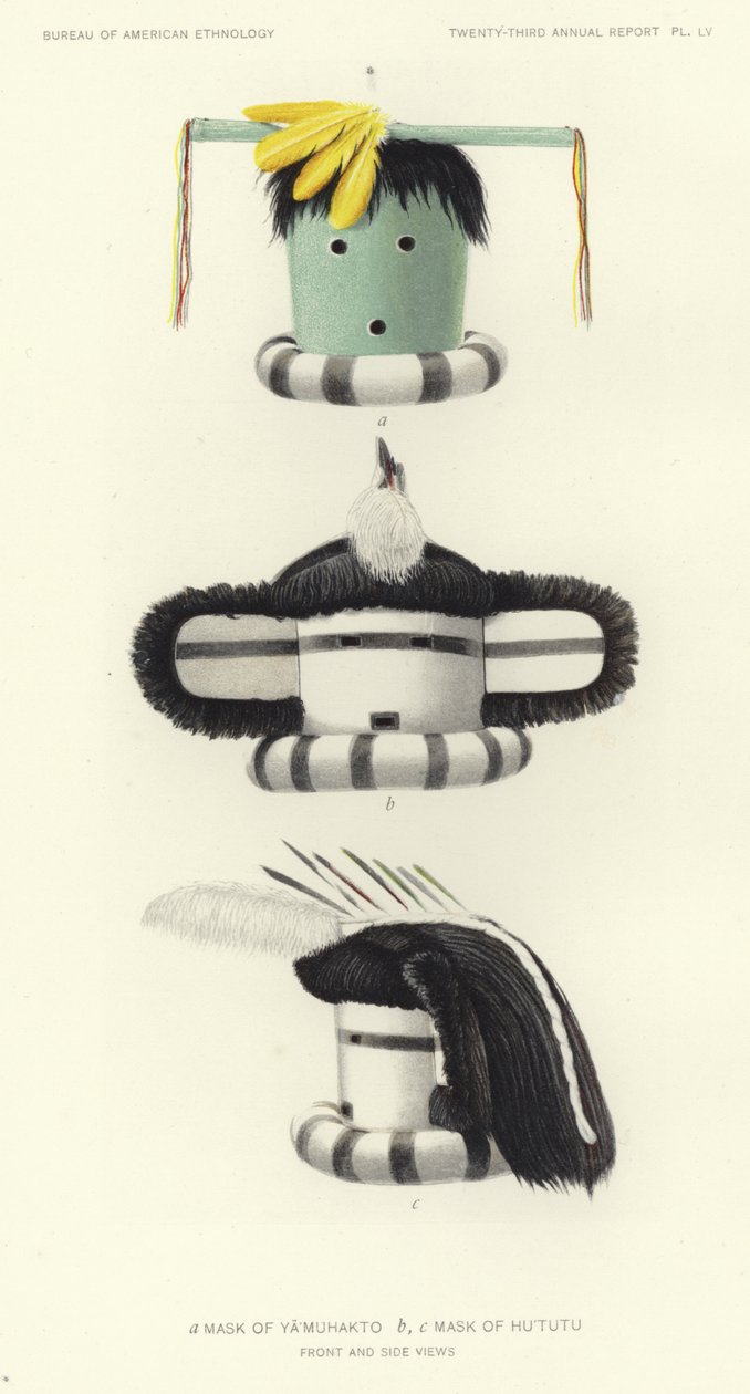 Mask of Yamuhakto and Mask of Hututu by American School