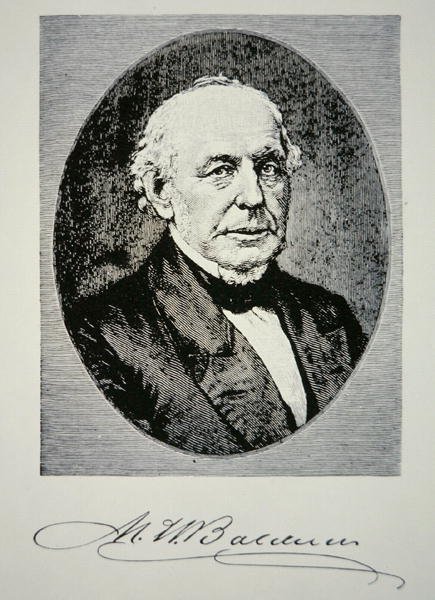 Matthias William Baldwin (1795-1866) founder of Baldwin Locomotive Works in 1831 by American School