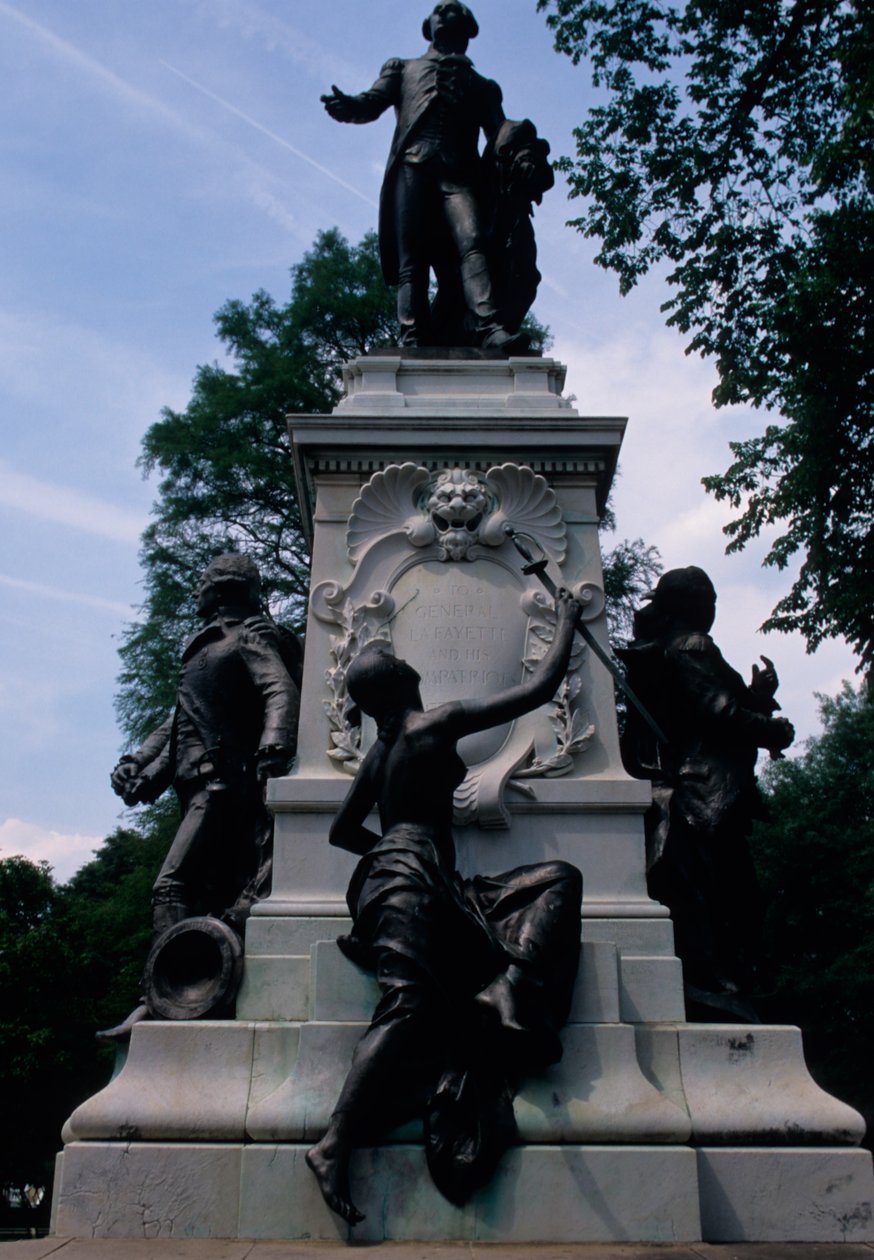 Memorial statue to General Gilbert de Lafayette, 1891 by American School