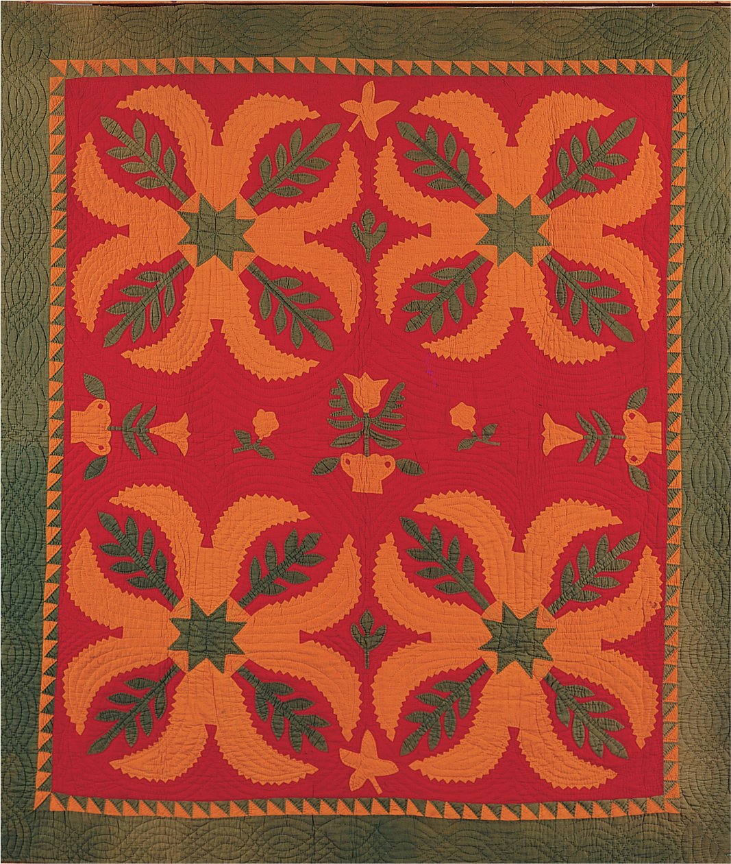 Mennonite coverlet, c.1880 by American School