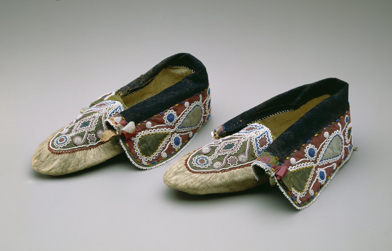 Moccasins, Chippewa, c.1835 by American School