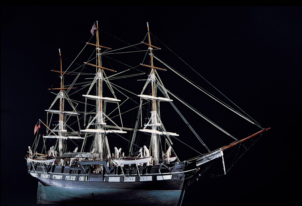 Model of an 18th Century Whaling vessel by American School