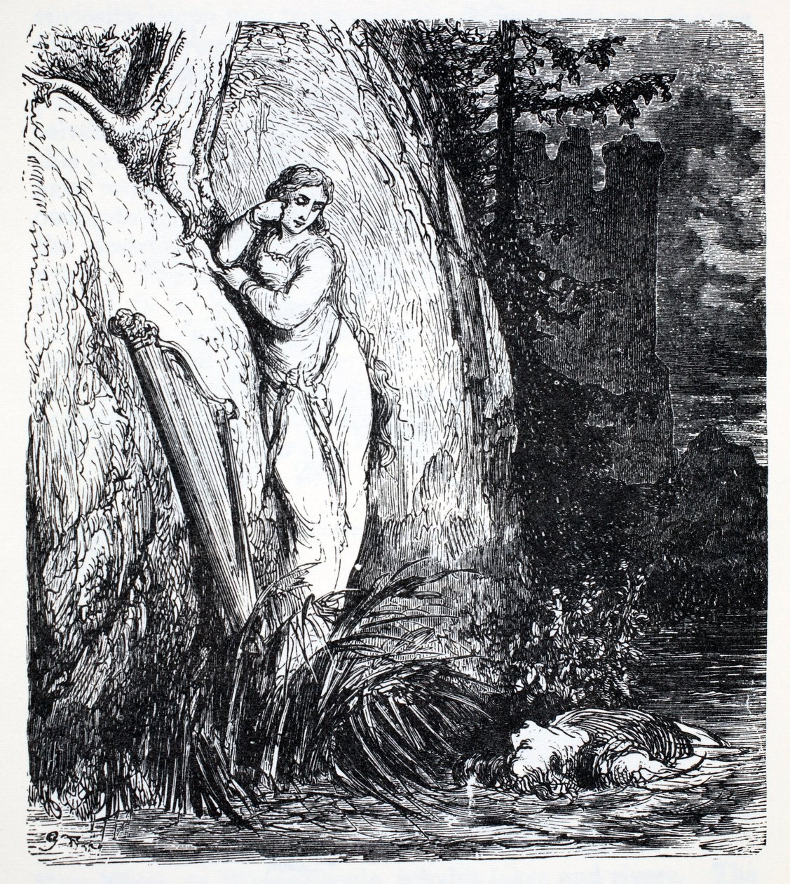 Nixes, from The World Guide to Gnomes, Fairies, Elves and Other Little People by Thomas Keightley, Published 1880 by American School