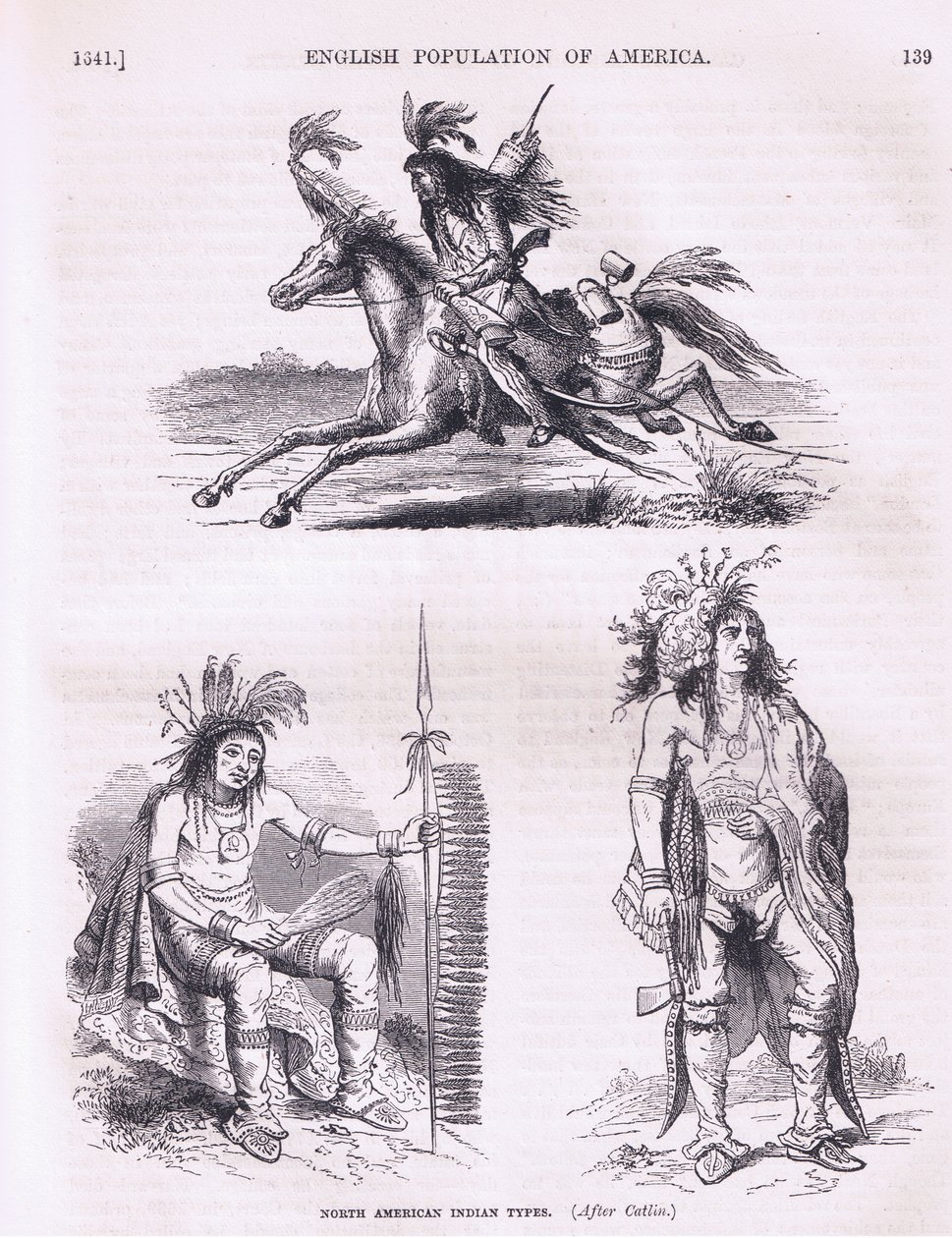North American Indian types, illustration from Cassells History of the United States by American School