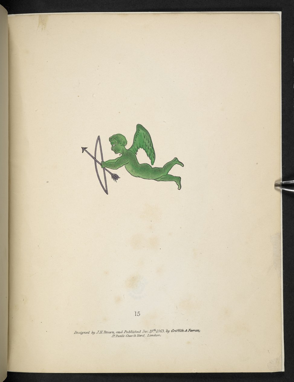 Green Cupid Figure, from Spectropia; or, Surprising Spectral Illusions Showing Ghosts Everywhere, and of Any Colour, etc. ser. 1 by American School