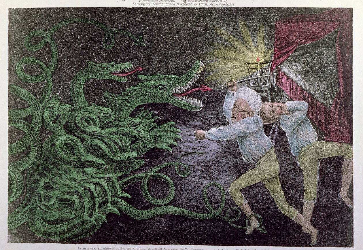 Political Quixotism: The Diplomatic Hercules Attacking the Political Hydra, c.1833 by American School