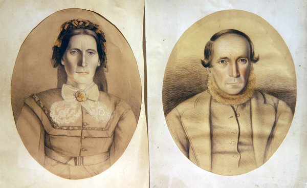 Portrait of a husband and wife by American School
