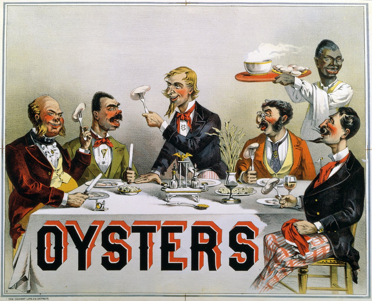 Poster Advertising Oysters by American School