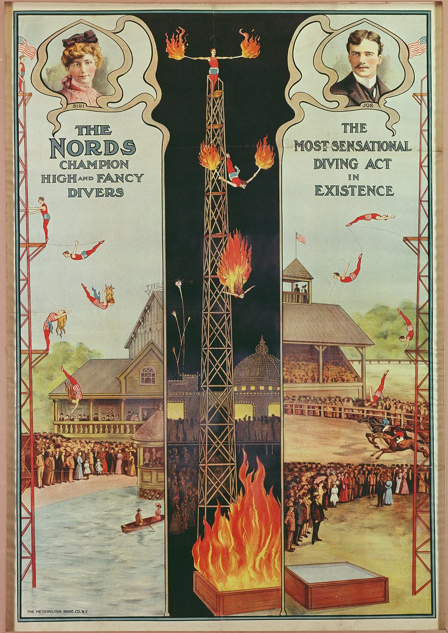 Poster Advertising The Nords - Champion High and Fancy Divers by American School