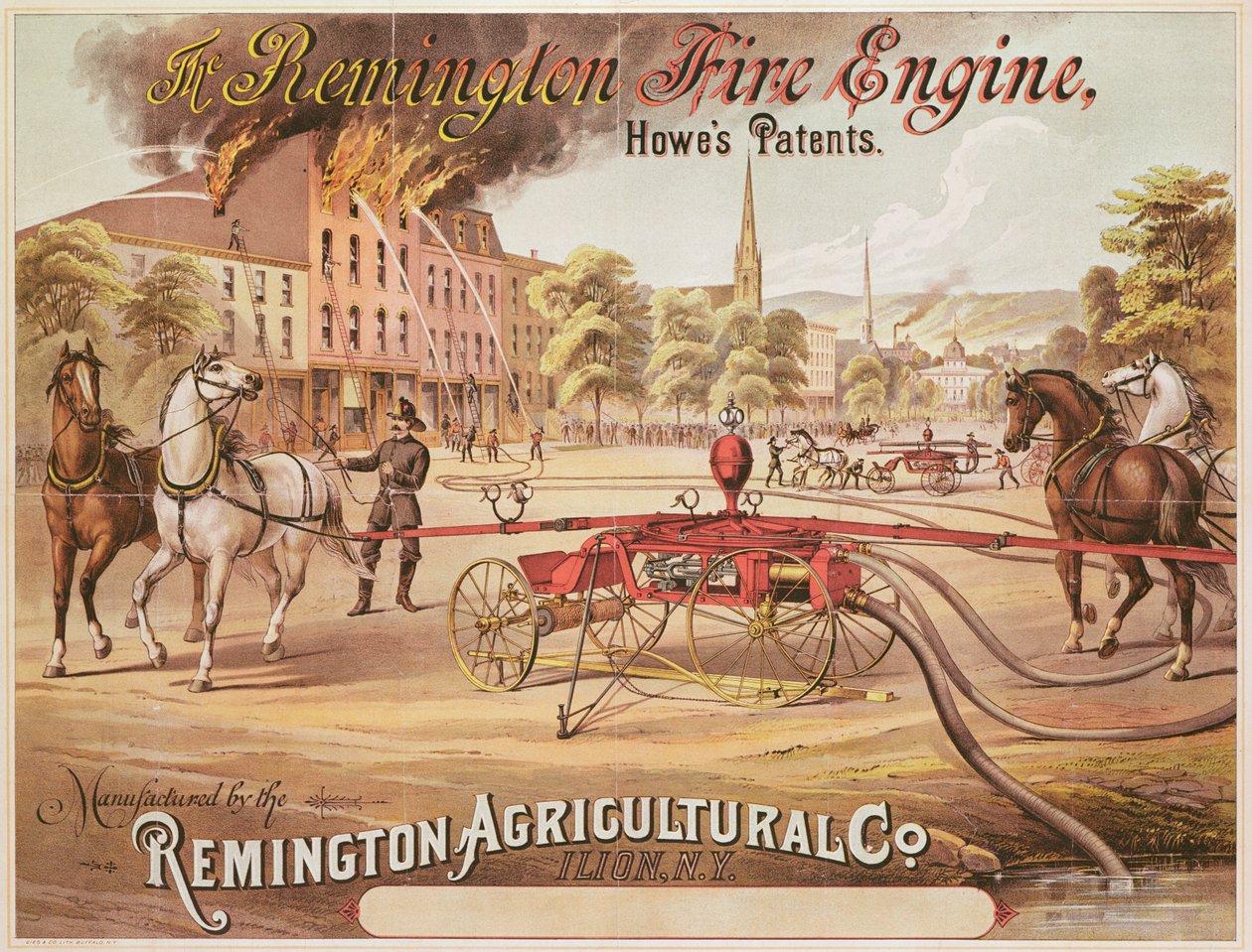 Poster Advertising the Remington Fire Engine by American School
