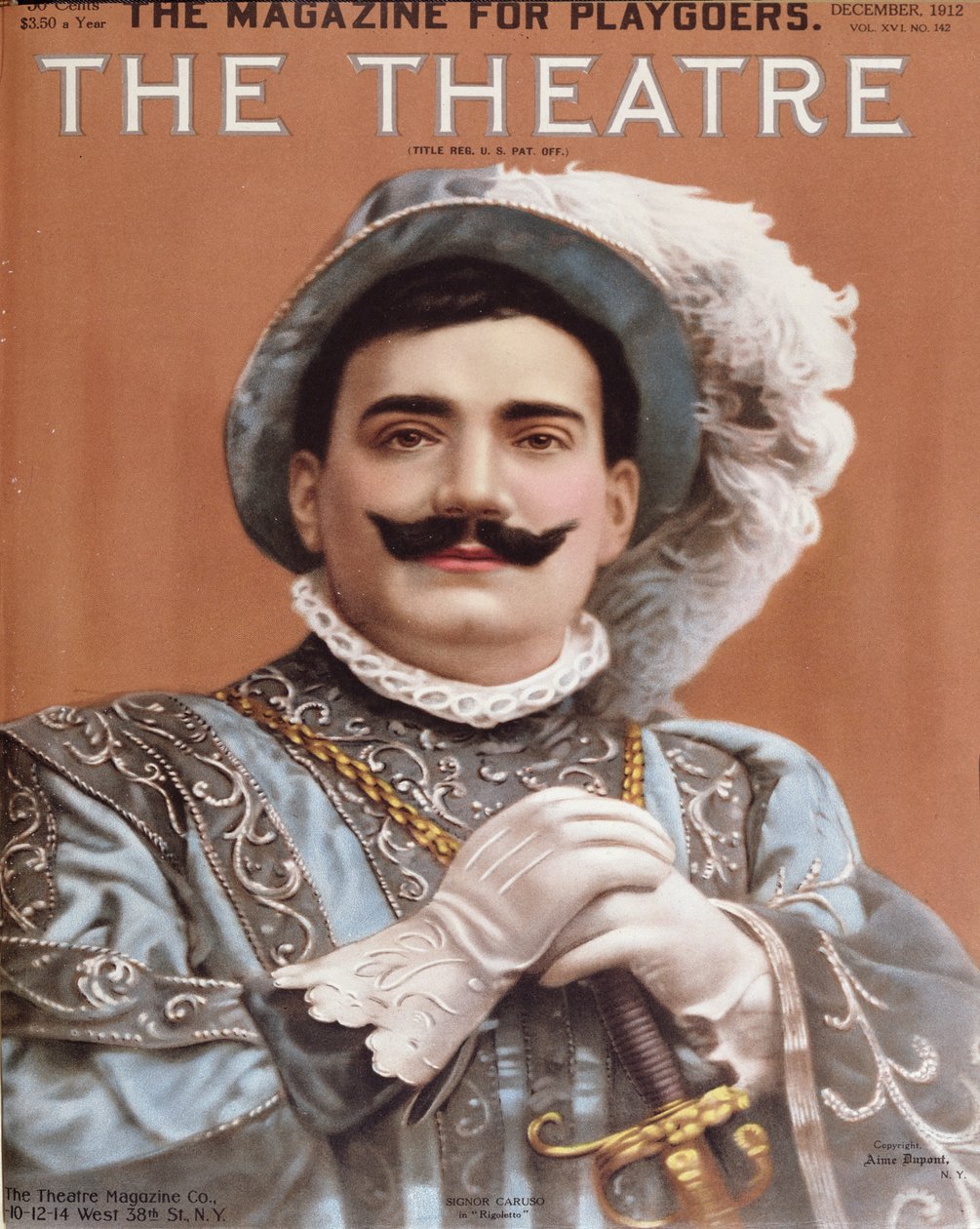 Poster depicting Enrico Caruso as Rigoletto, 1912 by American School