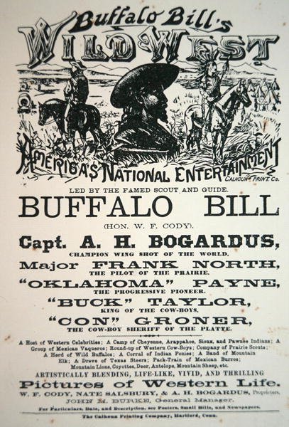 Poster for Buffalo Bill's Wild West Show by American School