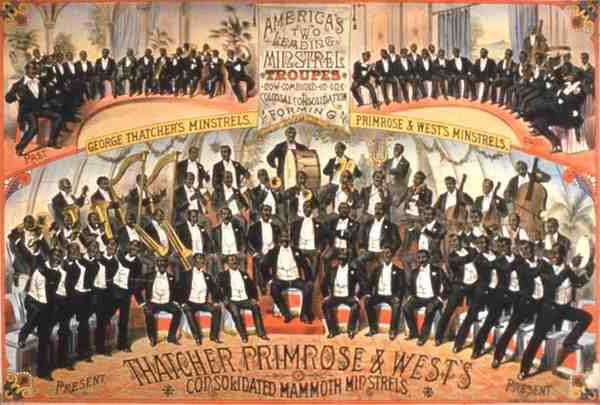 Poster for the 'Consolidated Mammoth Minstrels', starring 'George ...