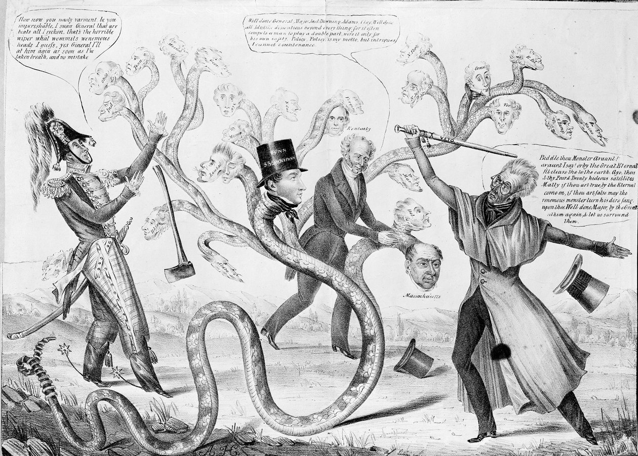 President Andrew Jackson Slaying the Hydra by American School