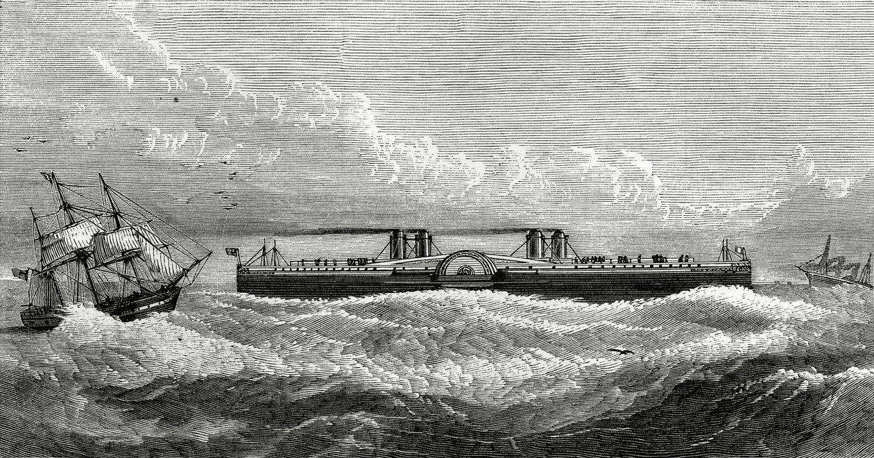 Proposed Ferry-Steamer Between Dover and Calais, Illustration from Appletons Journal, May 4, 1872 by American School