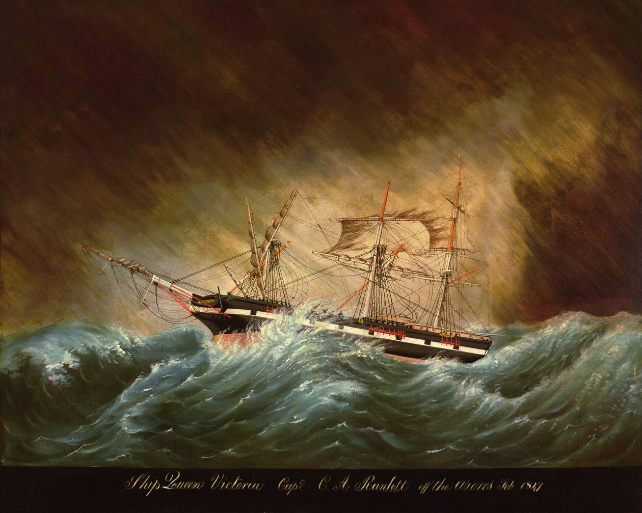 Queen Victoria, off Azores by American School