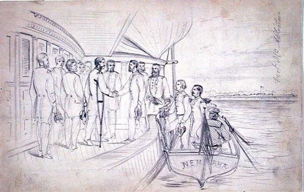 Reception of General Sherman by General Foster on the Ogeechee River by American School