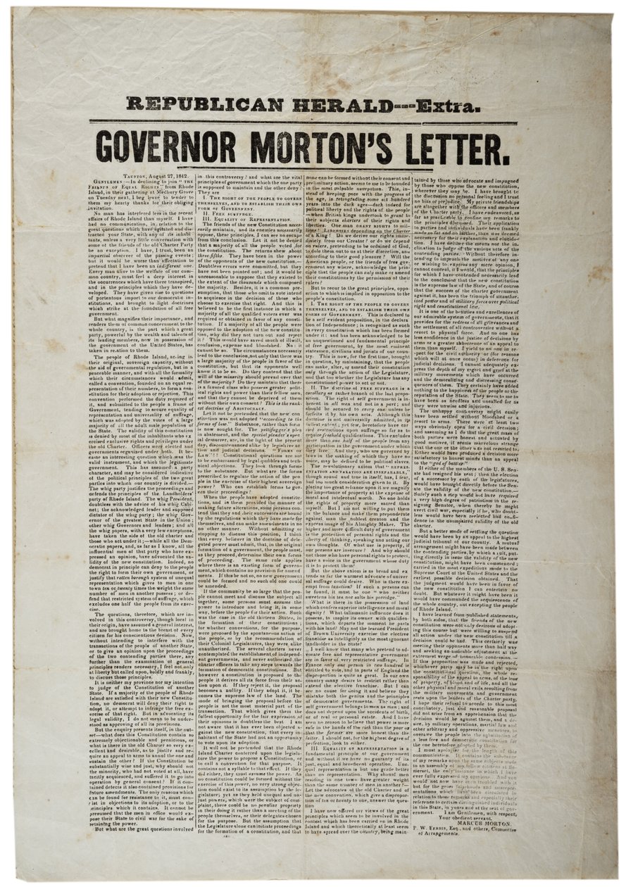 Republican Herald- Extra, 27 August 1842 by American School