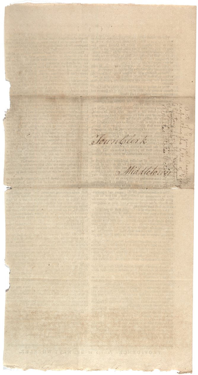 Resolutions printing NYS proposal for amendments to Constitution, October 1788 by American School