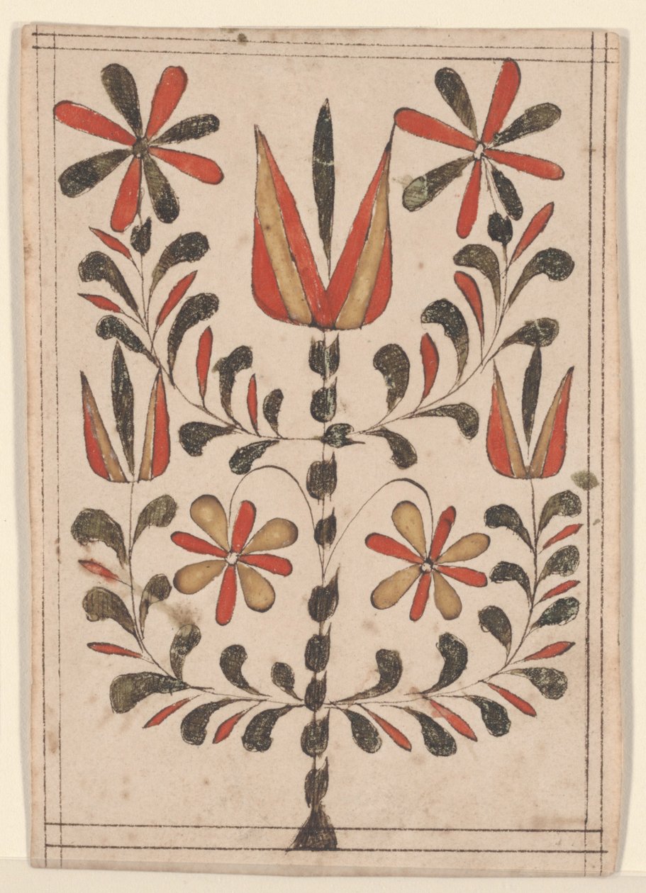 Reward of Merit (Belohnung), Fraktur Painting by American School