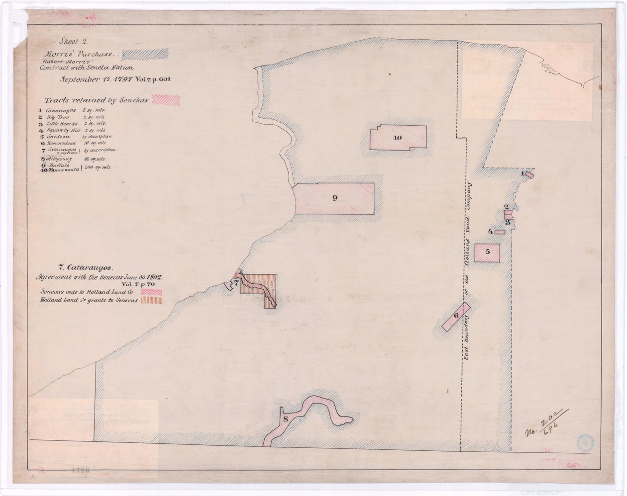Seneca lands in 1802 by American School