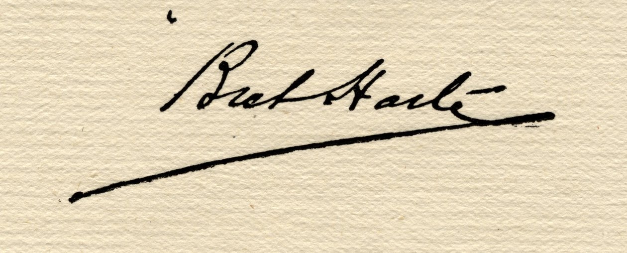 Signature of Francis Bret Harte (1839-1902) by American School