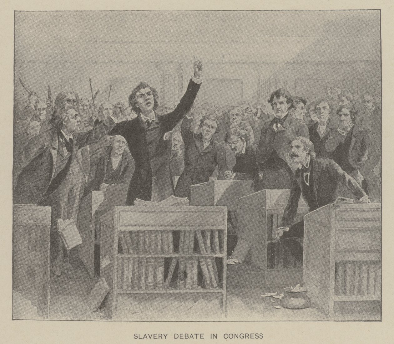 Slavery Debate in Congress by American School