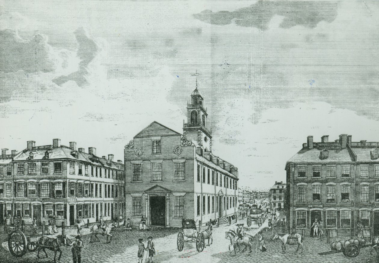 South West View of The Old State House, Boston, 1881 by American School