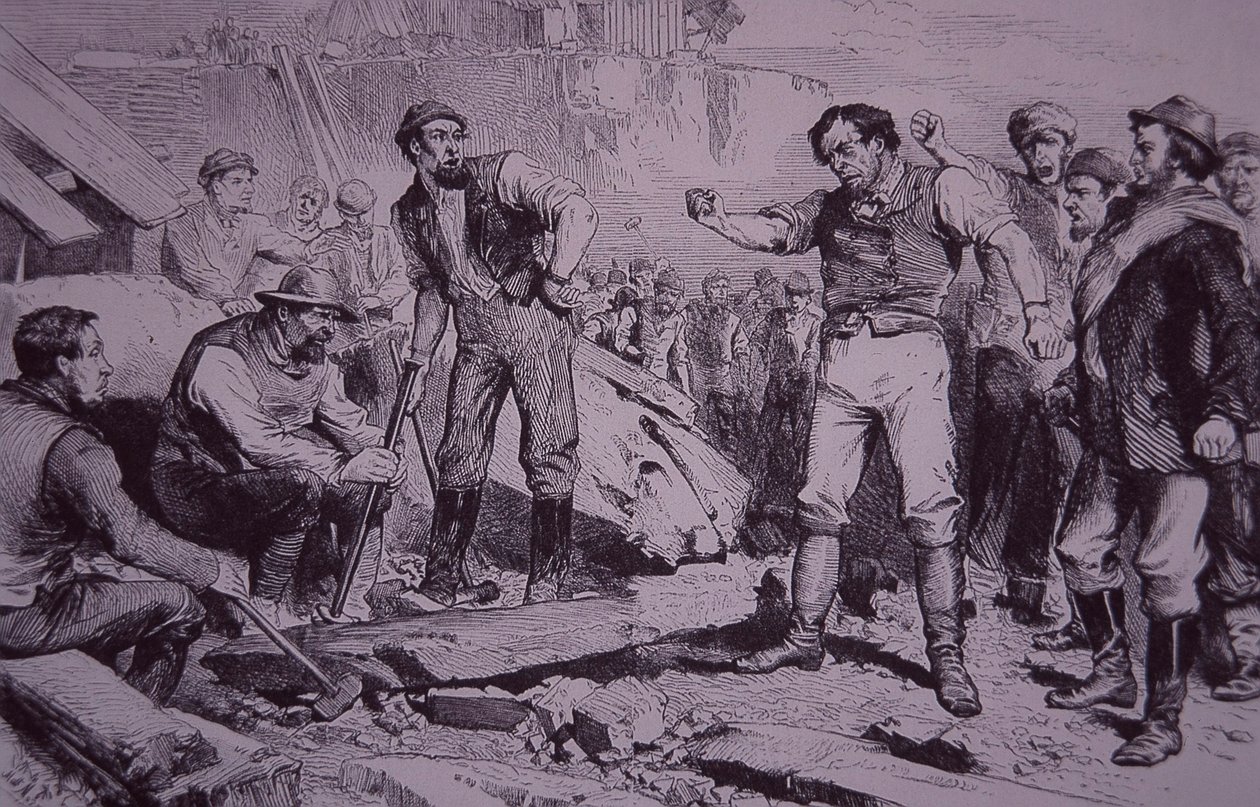 Striking Workers Threaten Non-Striking Workers on Construction Site by American School