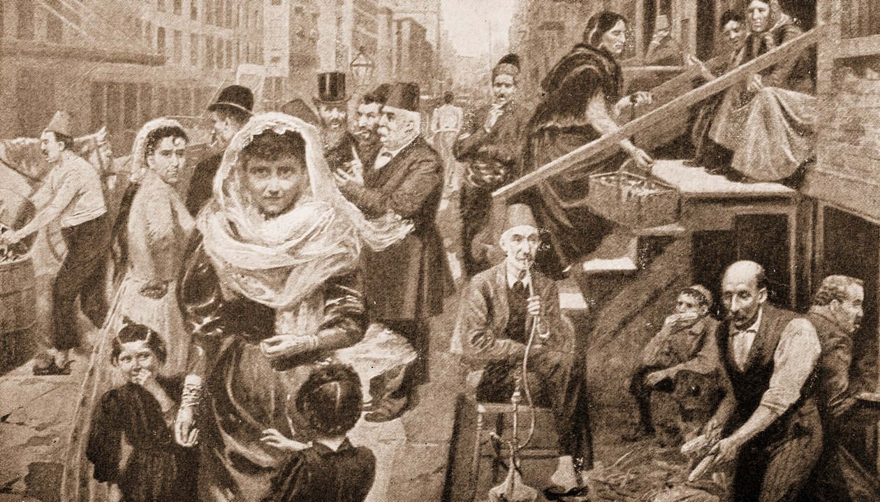 Syrian Community in Lower Washington Street, New York by American School