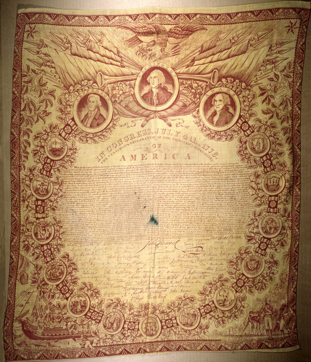 Tapestry commemorating the signing of the Declaration of Independence by American School