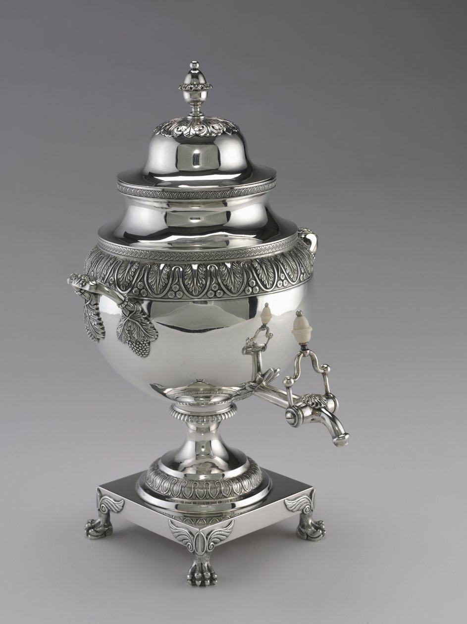 Tea Urn, fabricated by Harvey Lewis, 1811-25 by American School