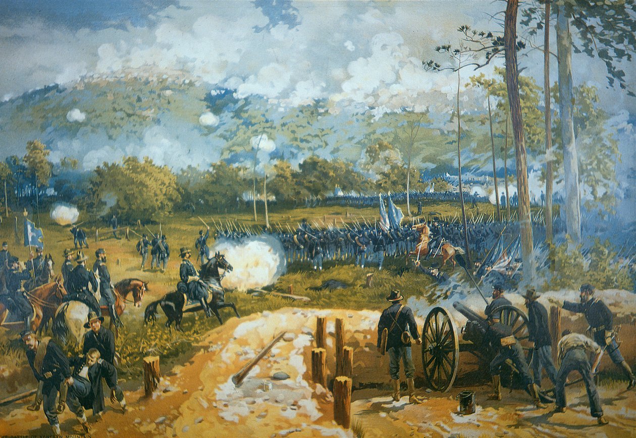 The Battle of Kenesaw Mountain, 27th June 1864 by American School