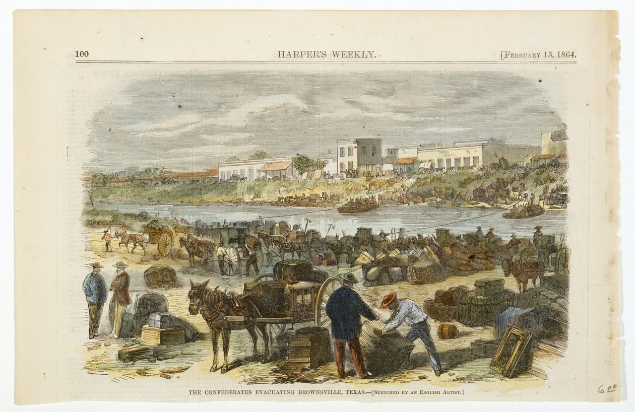 The Confederates Evacuating Brownsville, Texas by American School