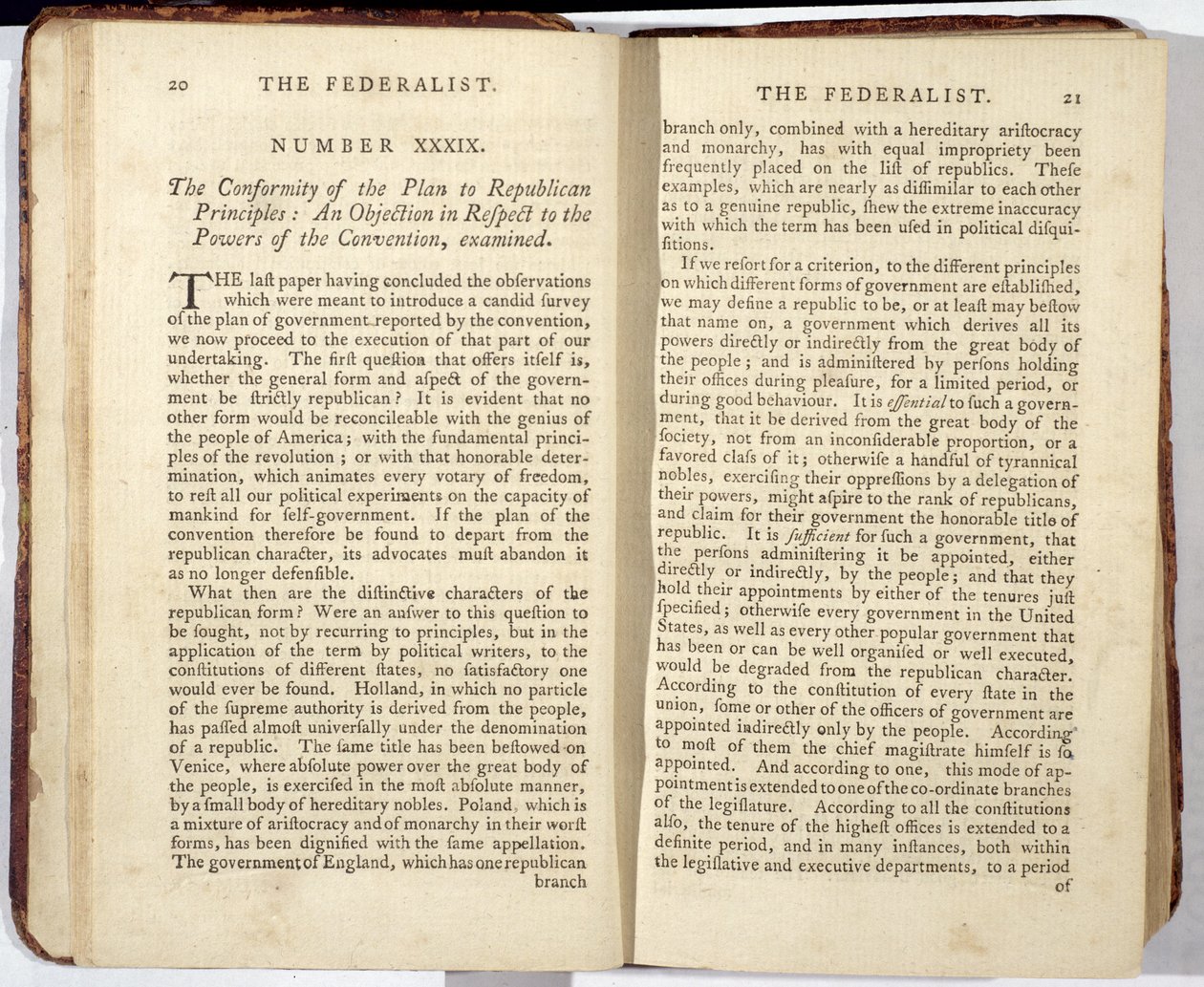 The Federalist, published in 1788 by American School