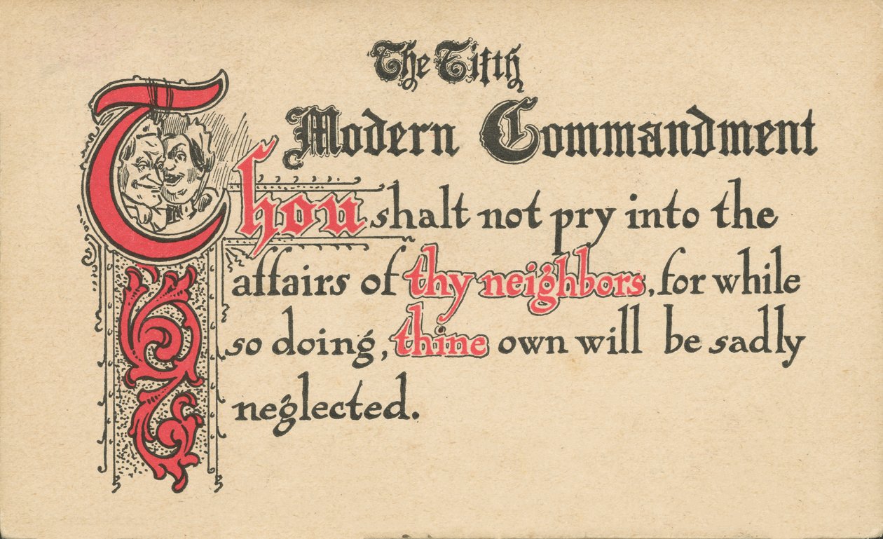 The Fifth Modern Commandment by American School