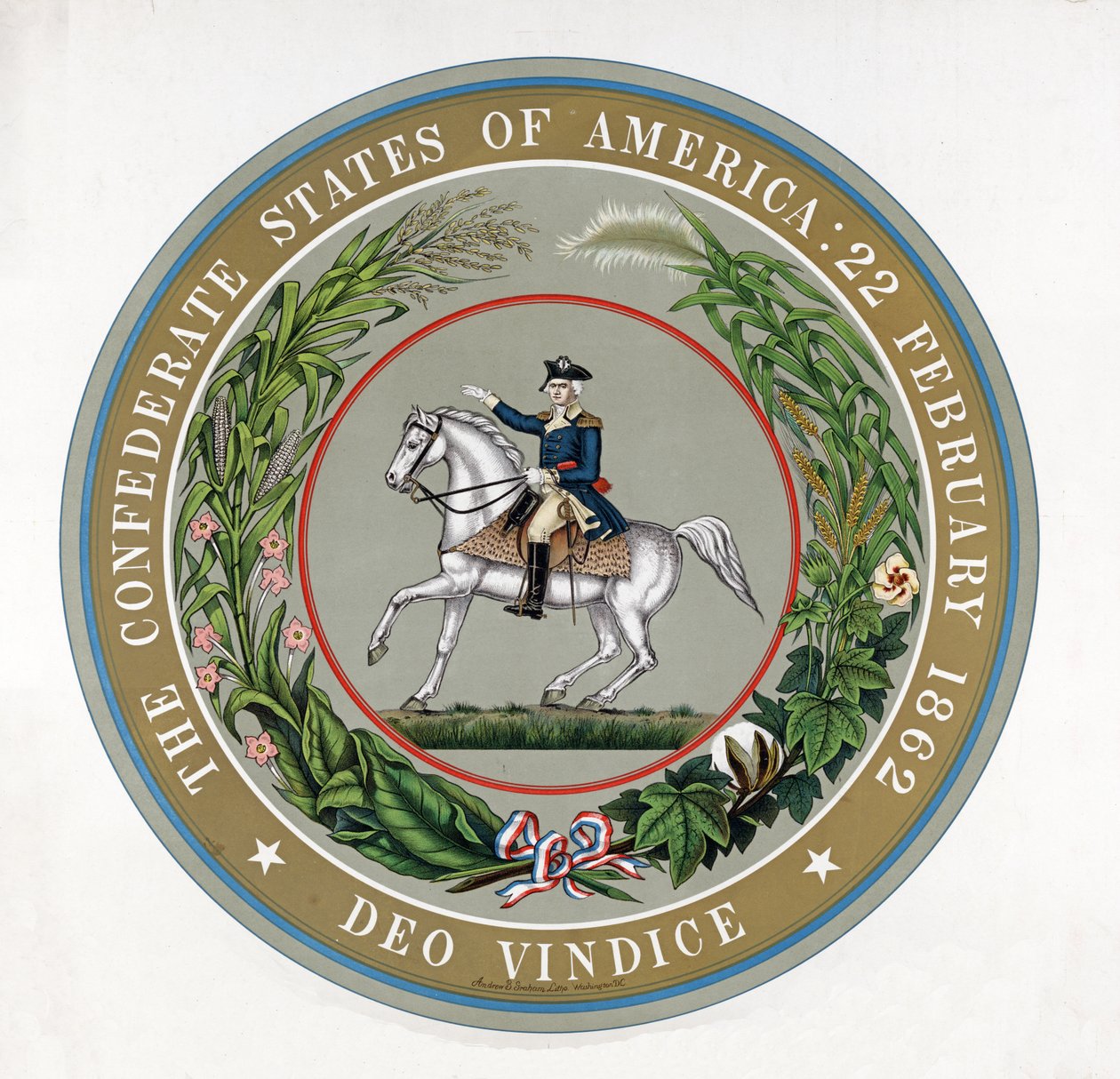 The Great Seal of The Confederate States of America: 22 February 1862 - Deo Vindice, pub.1911 by American School
