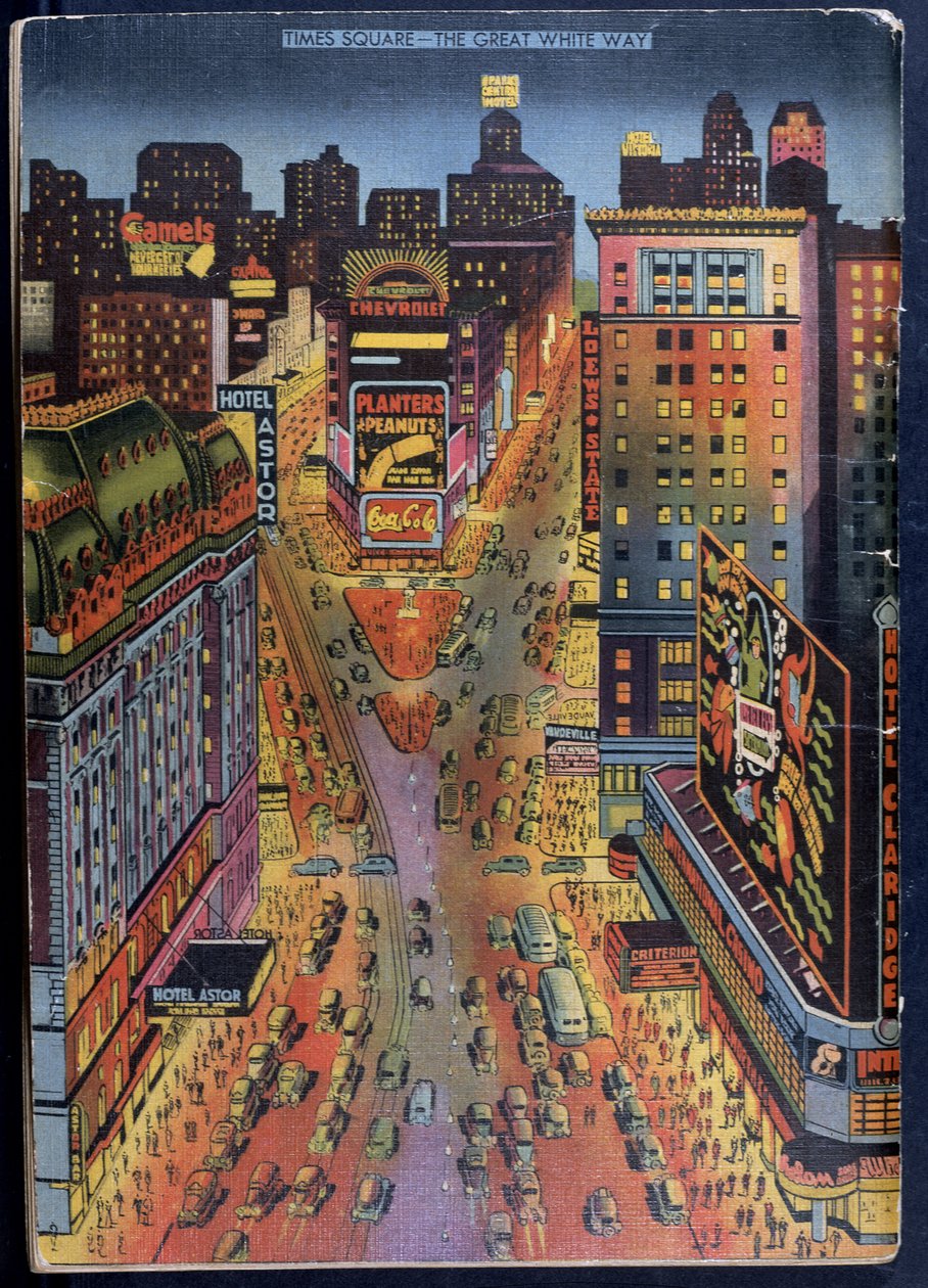 The Great White Way Times Square, New York City, Illustration from the New York Illustrated by American School